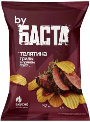 Чипсы БАСТА рифленые телятина гриль в пряном соусе 120г