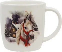 Кружка НАТАМ Белая лошадь 380мл арт.ZPX281-16