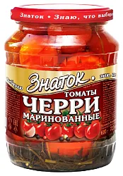 Томаты ЗНАТОК Черри маринованные ст/б 680г