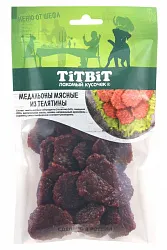Лакомство для собак ТИТБИТ Медальоны мясные из телятины 80г