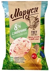 Мороженое МАРУСЯ брусника кедровый орех бзмж стакан 80г