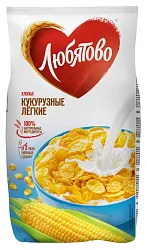 Хлопья ЛЮБЯТОВО кукурузные легкие без сахара м/у 270г