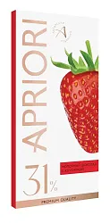 Шоколад АПРИОРИ молочный с клубникой 85г