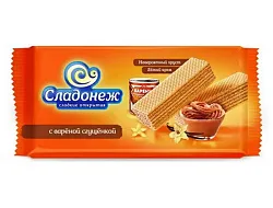 Вафли СЛАДОНЕЖ Тоньше и вкуснее с вареной сгущенкой 170г