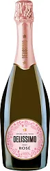 Игристое вино ДЕЛИССИМО розовое брют 12% ст/б 0.75л