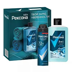 ПН РЕКСОНА Сильнее сомнений Дезодорант+гель для душа