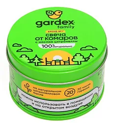 Свеча ГАРДЕКС Фэмили репеллентная от комаров ж/б
