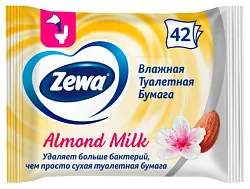 Влажная туалетная бумага ЗЕВА Олмонд милк 42шт