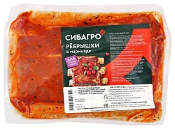 Свинина СИБАГРО ребрышки в маринаде охл в/у 1кг