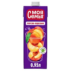 Напиток сокосодержащий МОЯ СЕМЬЯ Персик-Кудесник 0.95л