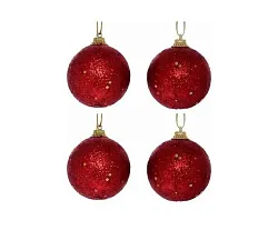 Набор шаров СЕРПАНТИН Д5см цвет красный 4шт арт.201-0532