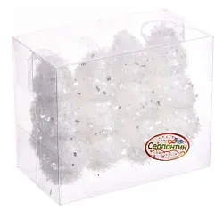 Елочная игрушка СЕРПАНТИН Морозный иней Елочка 4шт арт.916-0144