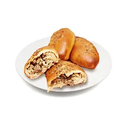 Пирожок печеный с мясом и грибами 80г
