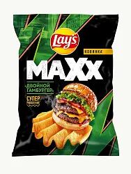 Чипсы ЛЕЙС Макс Двойной гамбургер 100г