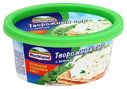 Сыр творожный ХОХЛАНД с зеленью бзмж 60% 220г