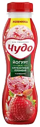 Йогурт ЧУДО клубника пломбир миндаль бзмж 2.6% 270г