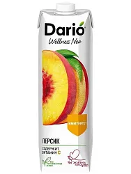 Нектар ДАРИО Велнес персик с мякотью 1л