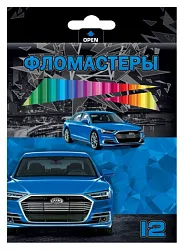 Фломастеры ХАТБЕР Крутые тачки 12цв
