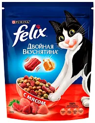 Корм для кошек ФЕЛИКС Двойное удовольствие с мясом 300г