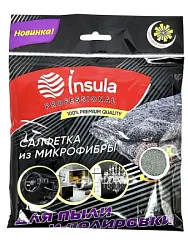 Салфетка ИНСУЛА Профешнал из микрофибры для пыли и полировки