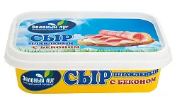 Сыр плавленый ЗЕЛЕНЫЙ ЛУГ с беконом бзмж 45% 180г