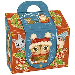 Новогодний подарок Глазастик мягкая игрушка карт/уп 500г