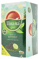 Чай ПИАЛА ГОЛД черный бергамот 25пак