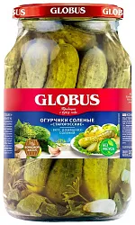 Огурчики ГЛОБУС Старорусские соленые ст/б 900мл