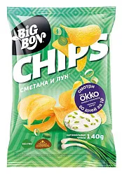Чипсы БИГ БОН сметана лук 140г