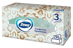Салфетки бумажные ЗЕММА Делюкс 3сл карт/уп 90шт