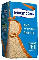 Рис МИСТРАЛЬ Янтарь пропаренный м/у 900г