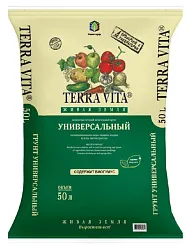 Почвогрунт ТЕРРА ВИТА Живая земля цветочная 50л