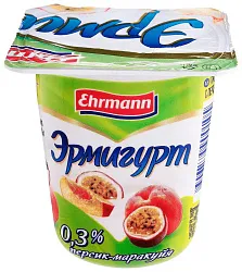 Йогуртный продукт ЭРМИГУРТ Десертный пастер персик маракуйя бзмж 0.3% 100г