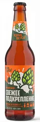 Пиво СВЕЖЕЕ ПОДКРЕПЛЕНИЕ Светлый лагер светлое фильтрованное пастер 4.5% ст/б 0.5л