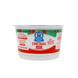 Сметана МОЛОЧНАЯ СКАЗКА бзмж 20% стакан 180г