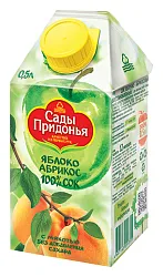 Сок САДЫ ПРИДОНЬЯ яблоко абрикос т/пак 0.5л