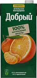 Напиток сокосодержащий ДОБРЫЙ апельсин мандарин 2л