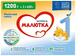 Смесь НУТРИЦИЯ МАЛЮТКА 1 бзмж карт/уп 1200г