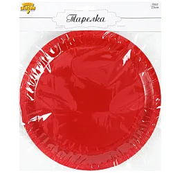 Тарелка ВЕСЕЛАЯ ЗАТЕЯ бумажная 23см 6шт в ассортименте арт.1502-6066