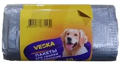 Пакеты для уборки за собаками ВЕСКА черные 20шт