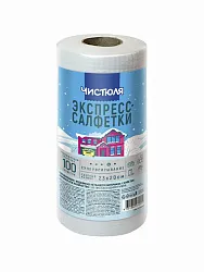 Салфетки ЧИСТЮЛЯ вискозные в рулоне 100шт