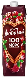 Морс ЛЮБИМЫЙ клюква виноград 0.97л