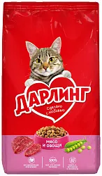 Корм для кошек ДАРЛИНГ мясо и овощи сухой 1.75кг