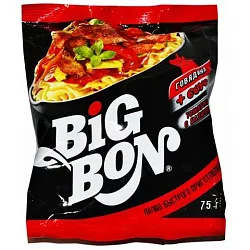 Лапша б/п БИГ БОН говядина 75г