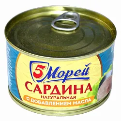 Сардина 5 МОРЕЙ Иваси с д/м ж/б 250г