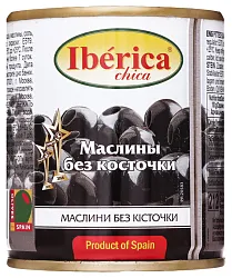 Маслины ИБЕРИКА черные б/к ж/б 200г