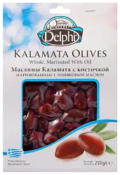 Маслины ДЕЛФИ Каламата маринованные с косточкой м/у 250г