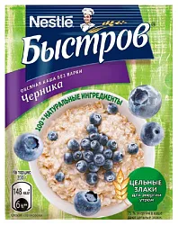 Каша овсяная БЫСТРОВ с черникой 40г