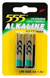 Батарейки 555 алкалиновые LR6 AA 2шт