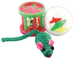Набор игрушек для кошек ТРИОЛ Мяч мышь барабан арт.XW7006